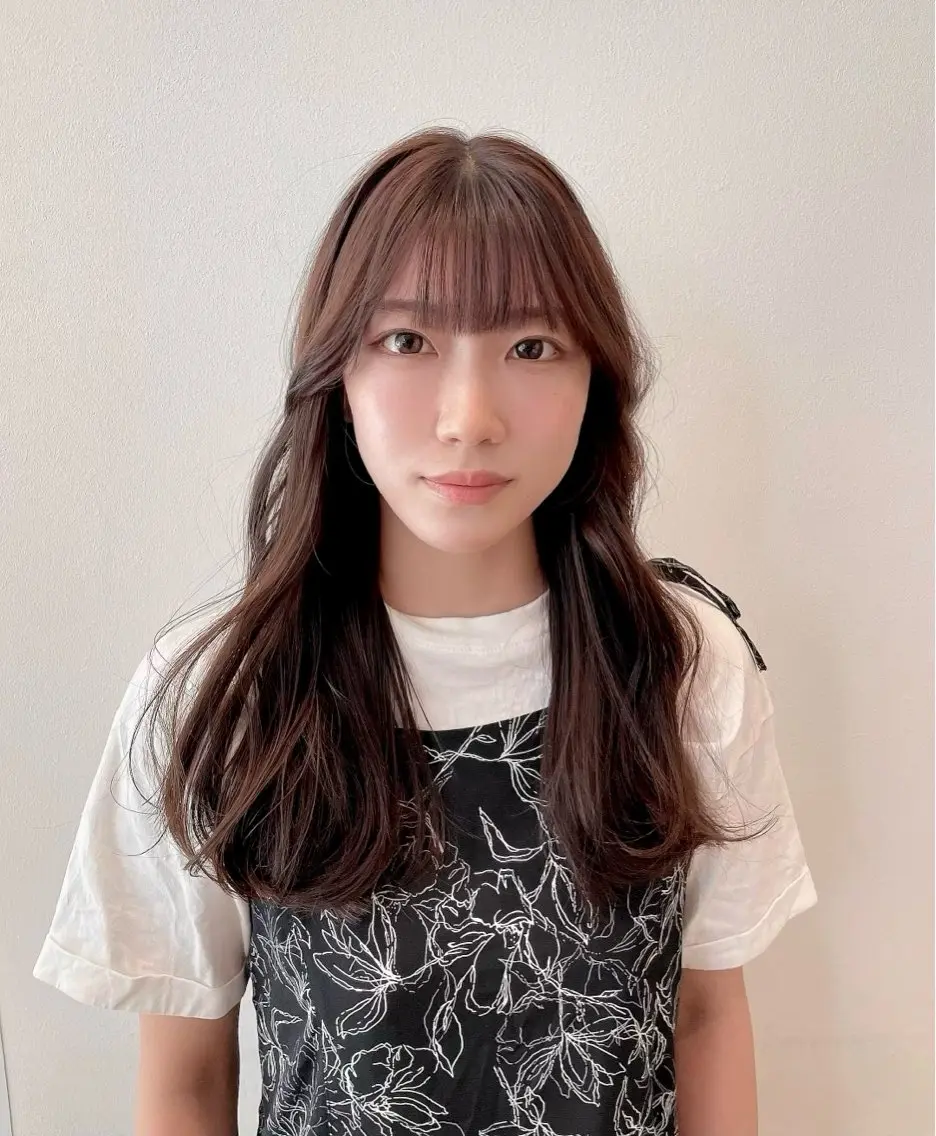 ロング カラー ブラウンカラー レイヤーカット k-twoたき✨艶感 カラー/美髪矯正のヘアスタイル