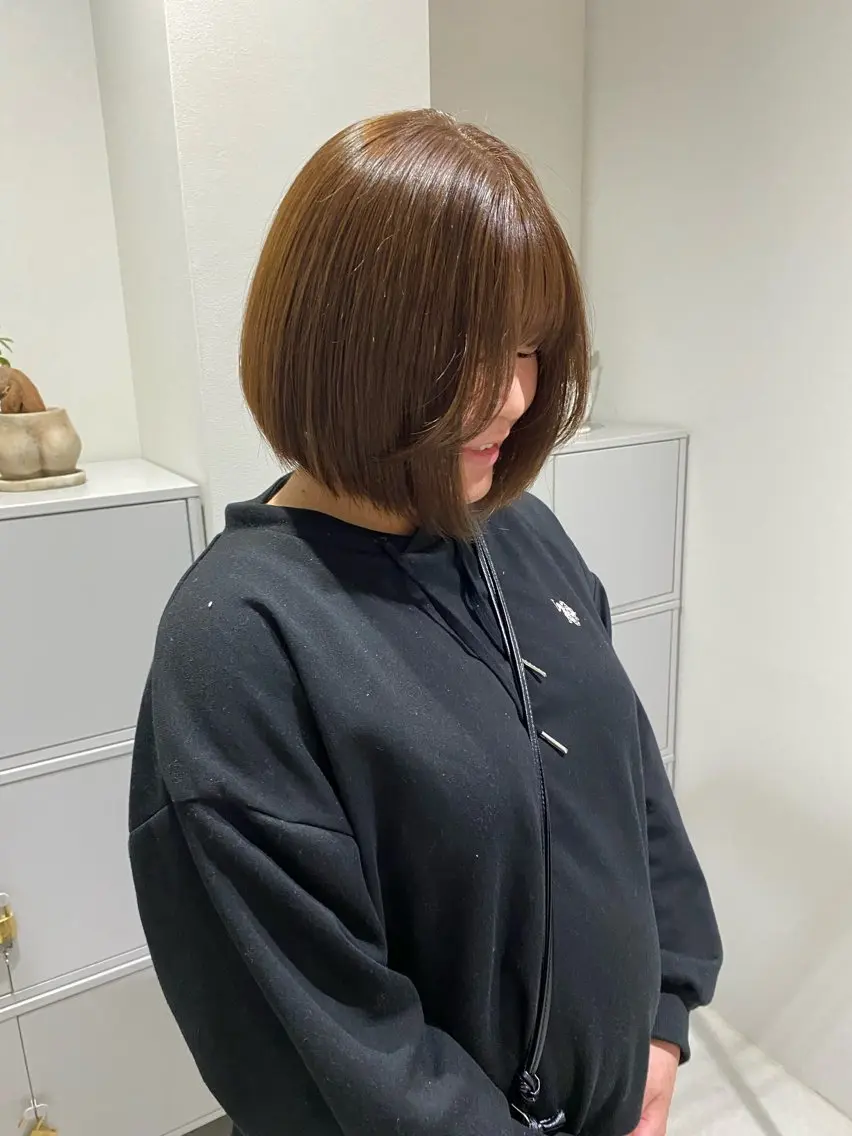 カラー ベージュカラー ブリーチ ブリーチなしカラー 檜 果歩のヘアスタイル
