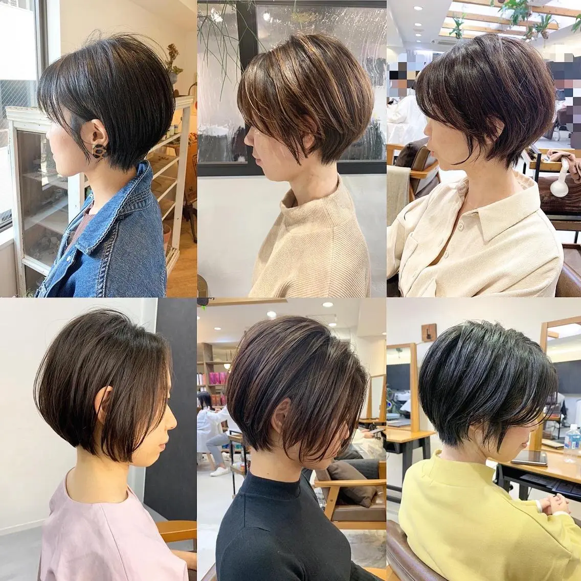 ショート ボブ くびれヘア ショートヘア SNS撮影用 髪質改善モデル募集のヘアスタイル