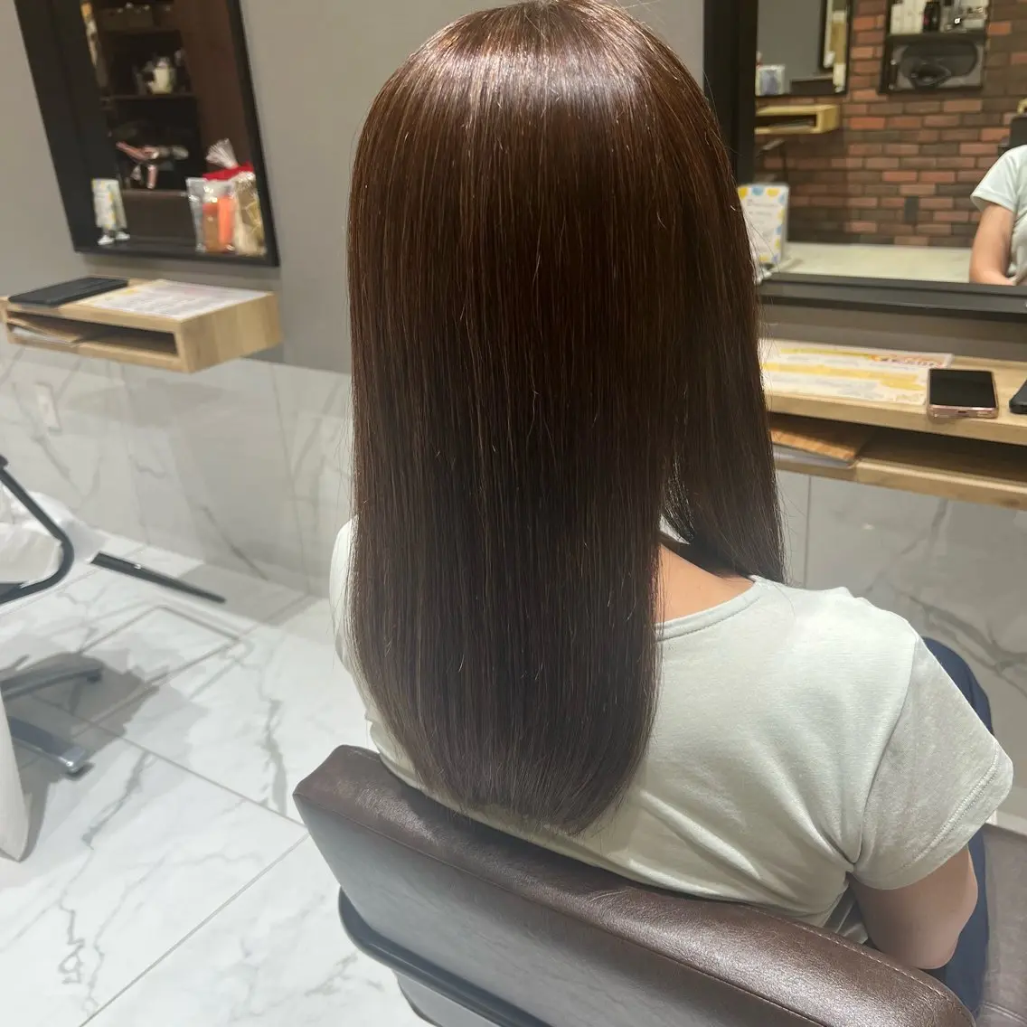 セミロング カット 縮毛矯正 ルクール喜多町店 小室のヘアスタイル