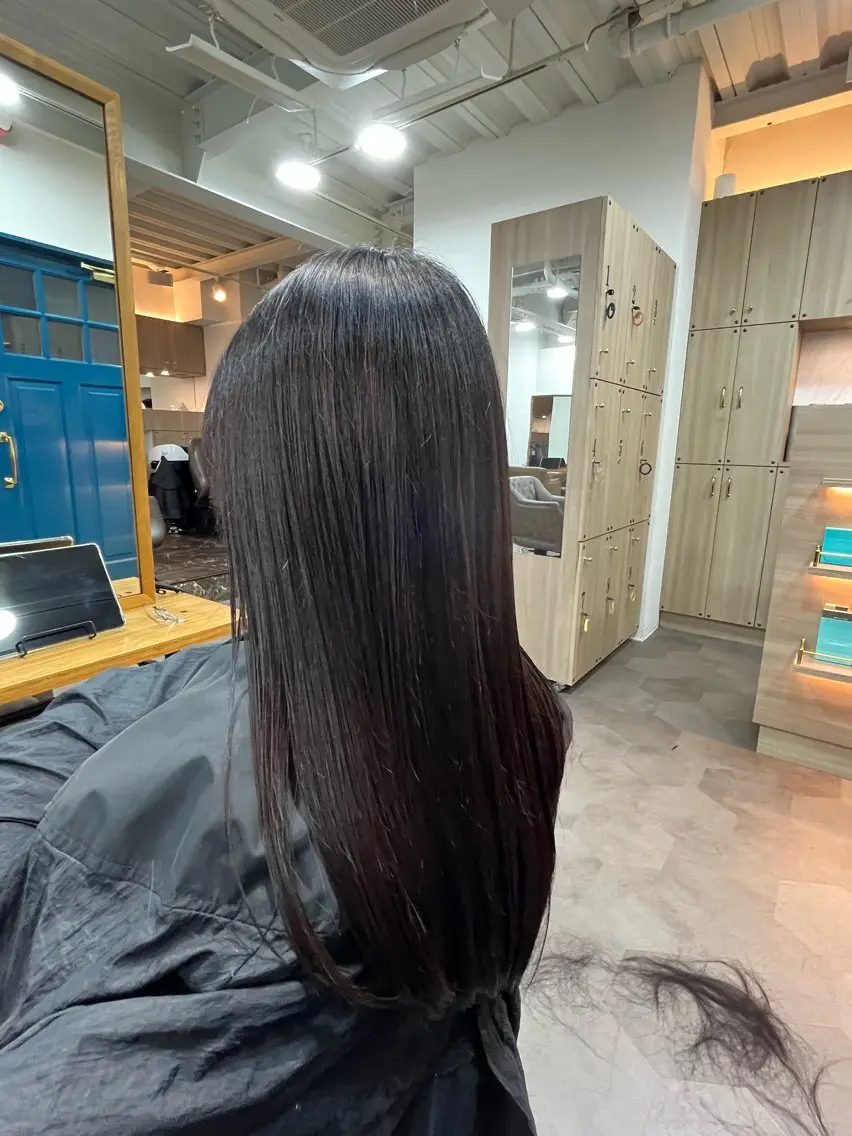 ロング カラー カット 縮毛矯正🌟カラー╱ ╱いいじまのヘアスタイル