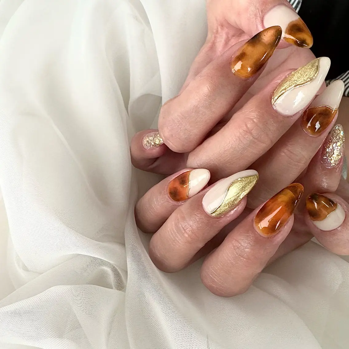 ロング ハンドネイル gypsophila 野村のネイルデザイン