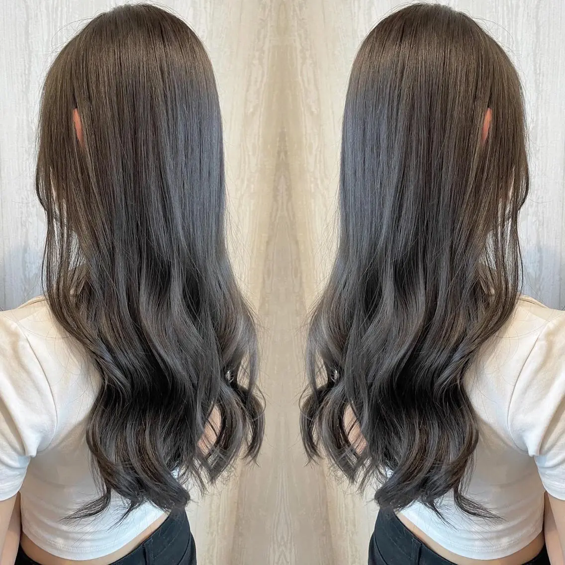 ロング カラー アッシュ ベージュカラー ブリーチ ケアブリーチ ケアカラー カット ヘアカラー トリートメント 河合秀明/ショート /ボブ/レイヤーのヘアスタイル