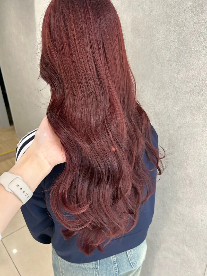 ロング カラー カット ヘアカラー ⟡.·韓国ヘア*.ﾟ 室岡　咲希のヘアスタイル