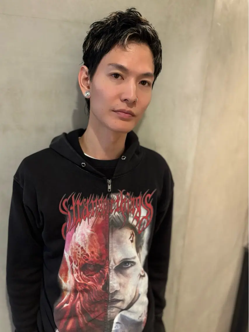 ショート カラー メンズ ヘアカラー トリートメント 優作 〜圧倒的信頼〜のヘアスタイル