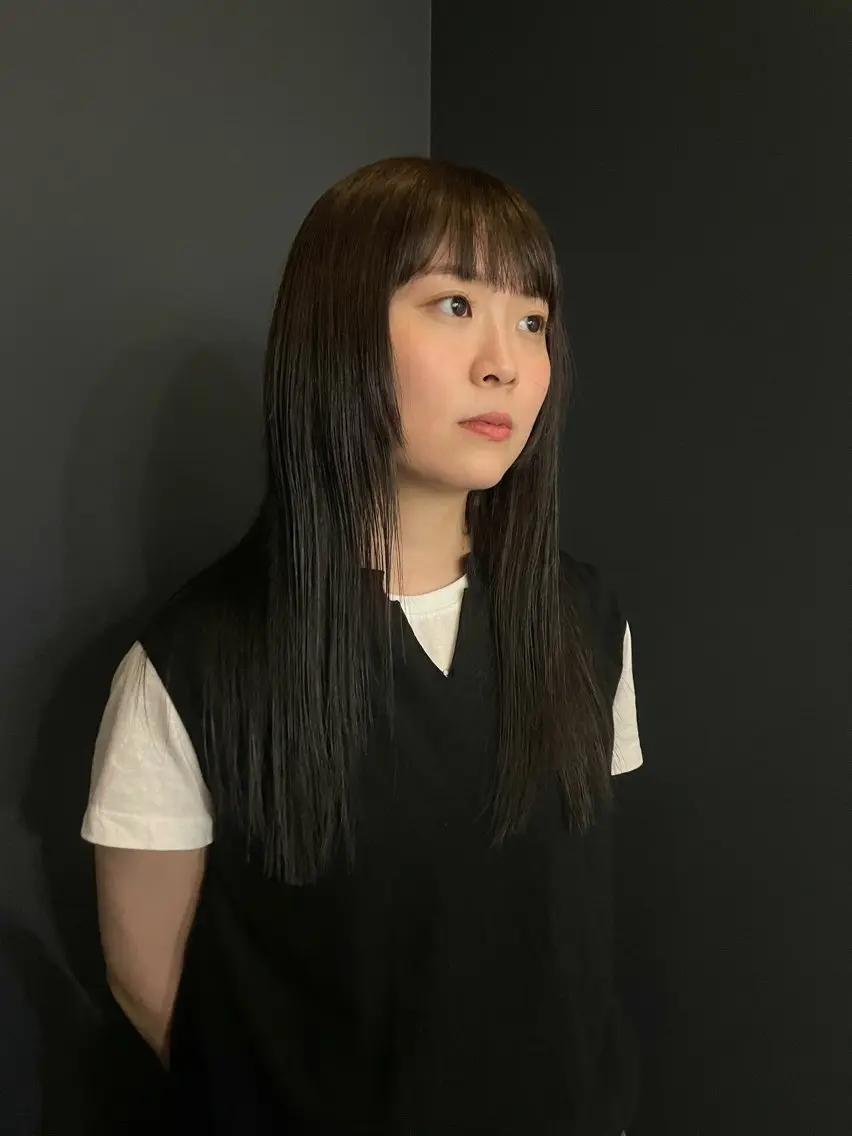 セミロング カラー ブラウンカラー 顔周りカット トリートメント men'scut募集 /艶カラー/上杉健太のヘアスタイル