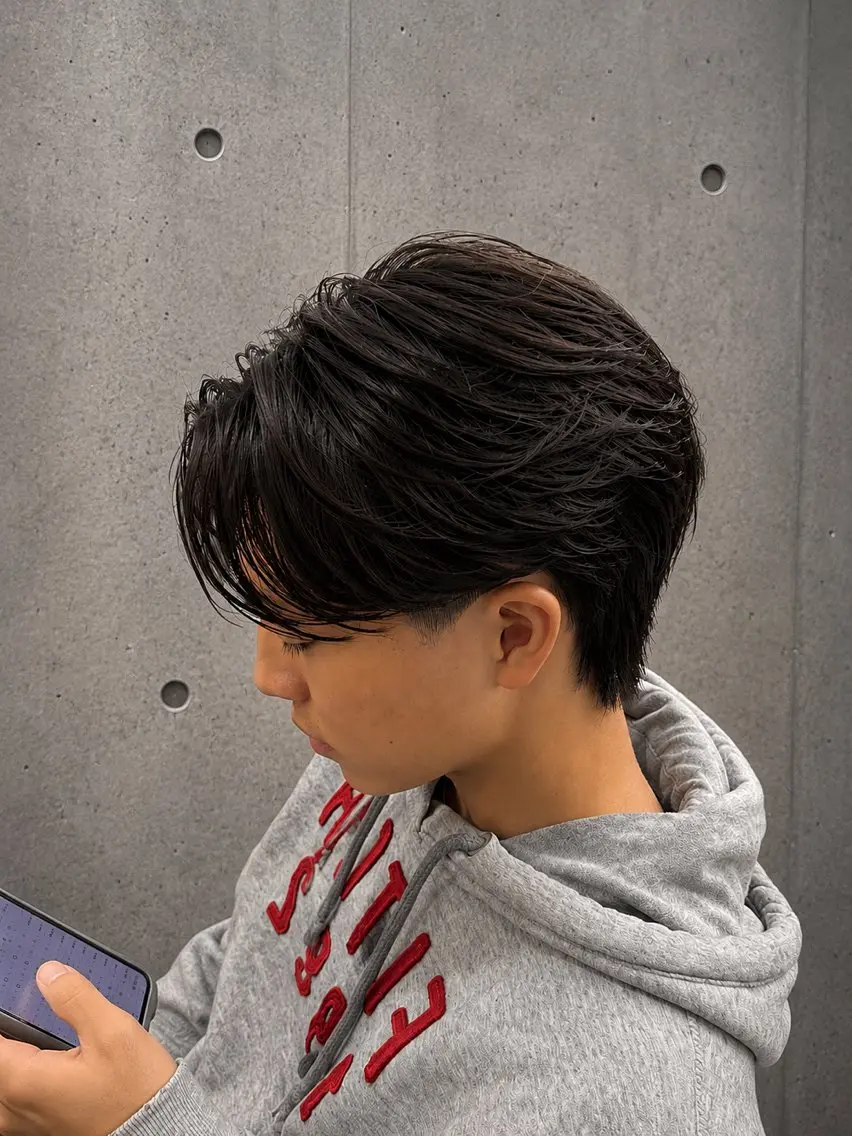 ミディアム ミディアムパーマ 髪質改善 トリートメント カット パーマ トリートメント 壱昊 ⚡️パーマの玄人⚡️のヘアスタイル