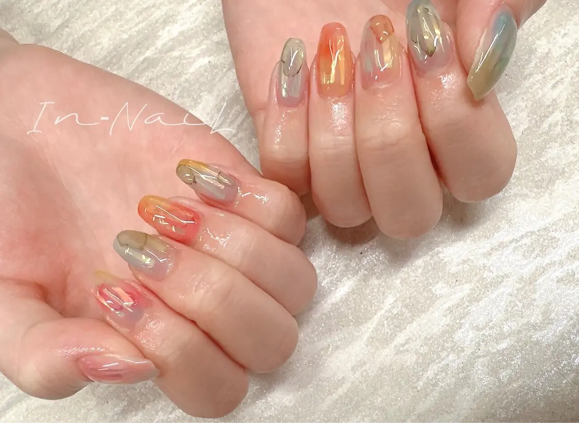ネイル ハンドネイル in.nail-- 🐈‍⬛riのネイルデザイン