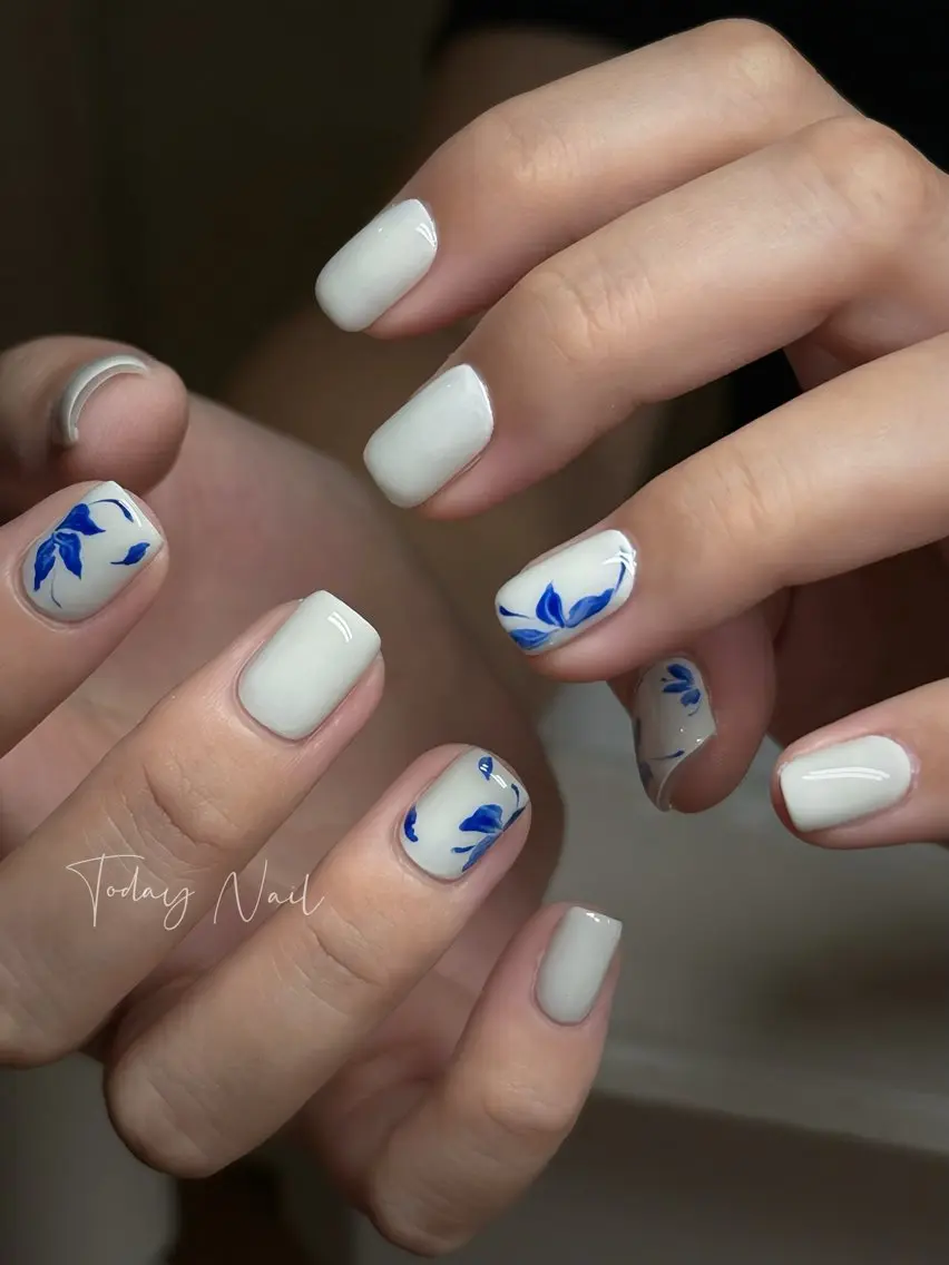 ネイル ブルー ハンドネイル りゅうToday Nailのネイルデザイン