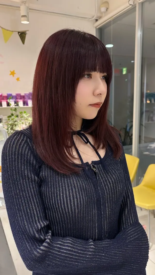 ミディアム カラー カット ヘアカラー トリートメント ヘッドスパ 浅野 匠のヘアスタイル