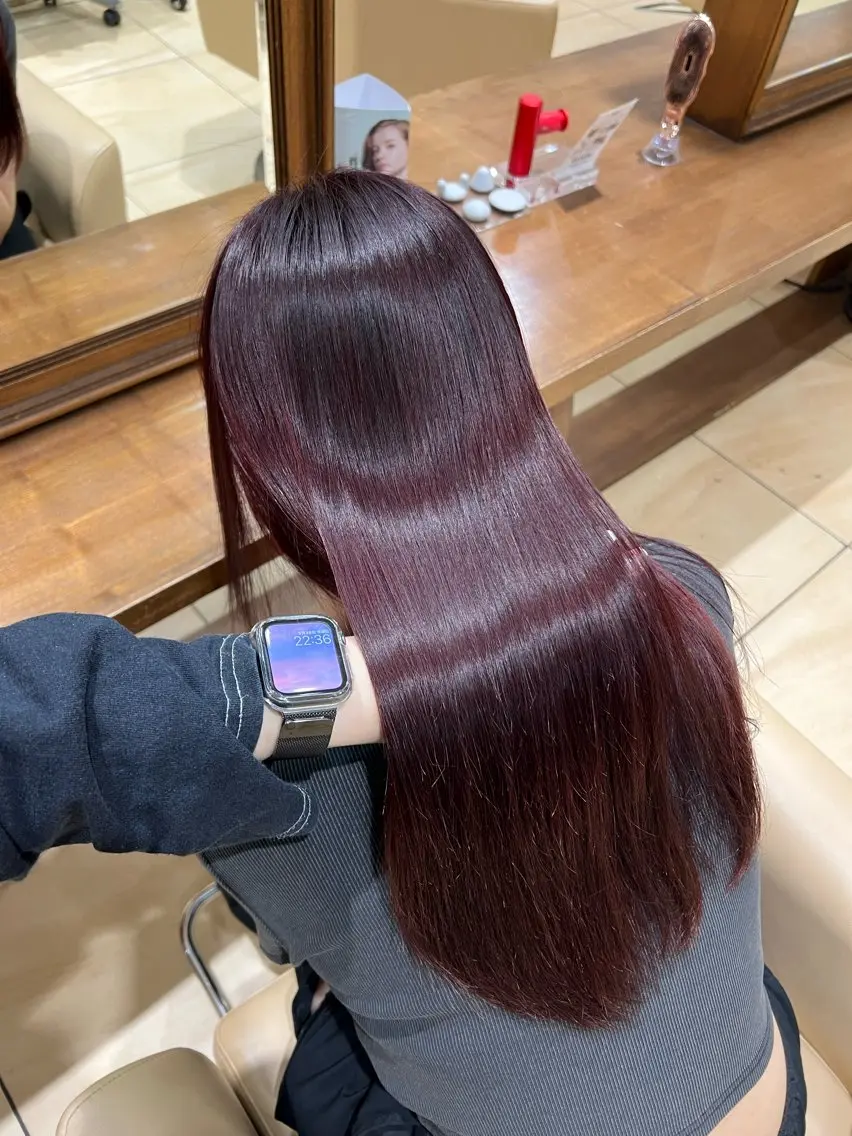 セミロング カラー 菅沼 花琳のヘアスタイル