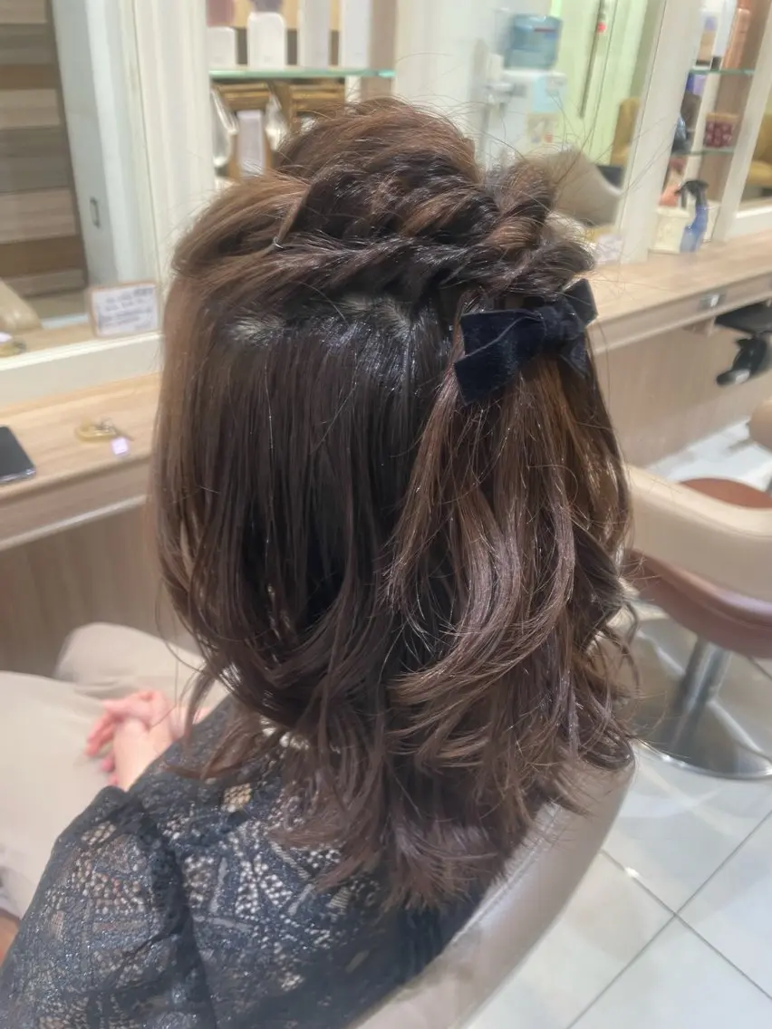 ショート ヘアアレンジ ヘアセット 韓国ヘアメイク🎀/ 縮毛矯正✨山本媛香のヘアスタイル