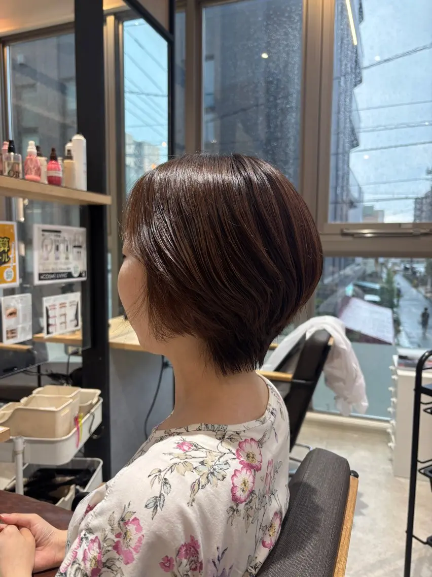 ショート ショートヘア カット konomi∗*ﾟ /暖色🍇/縮毛矯正のヘアスタイル