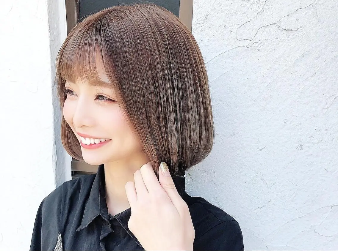 ミディアム カラー 前髪&顔周りカット/ 韓国レイヤー/シバタのヘアスタイル