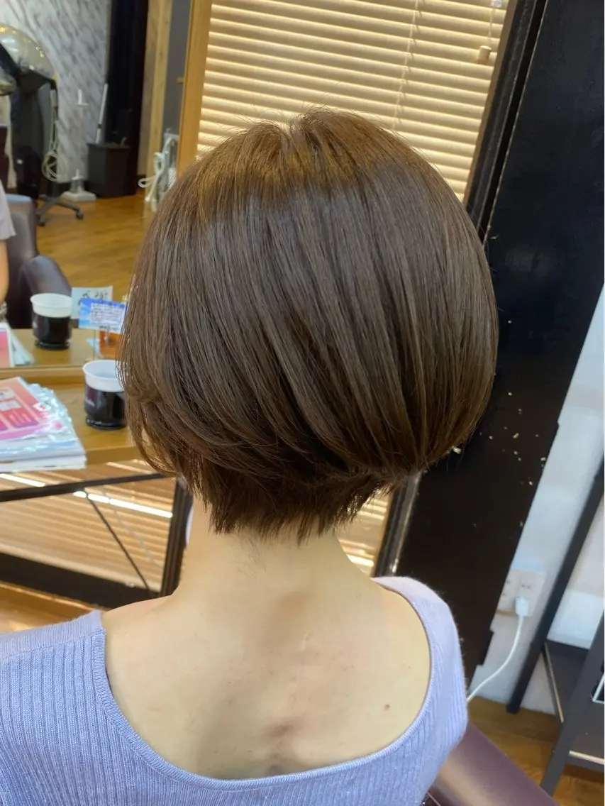 ショート カラー カット ヘアカラー トリートメント 透明感カラー/韓国 ヘア🩶yuri🩵のヘアスタイル