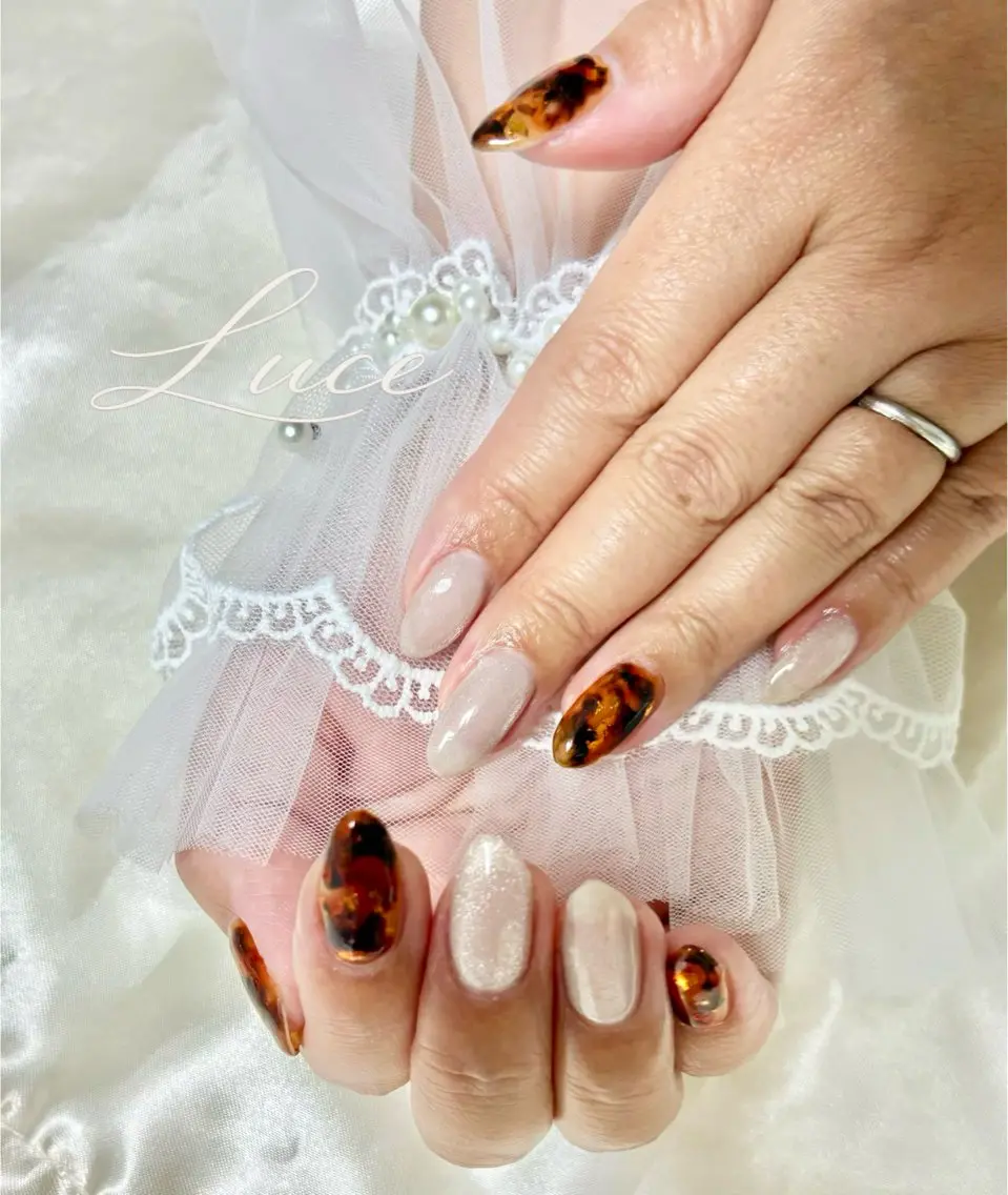 ネイル べっ甲ネイル NAIL Luceのネイルデザイン