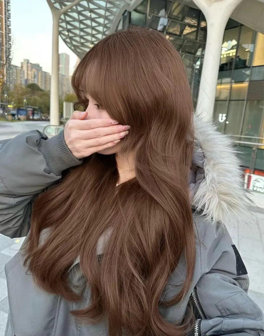 カラー ブリーチなし 透明感カラーのヘアスタイル