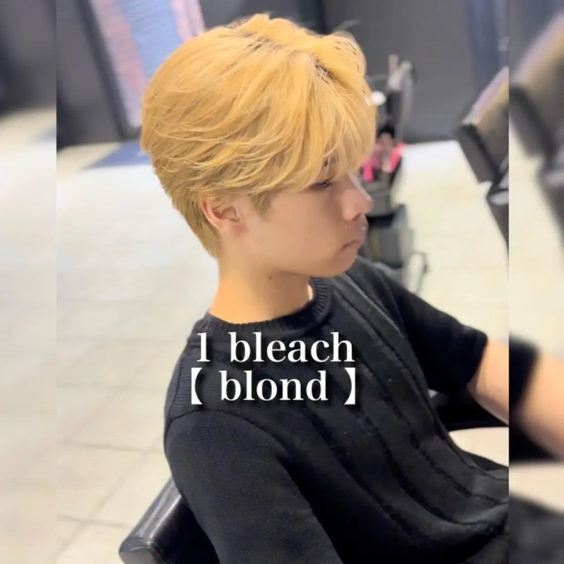 ミディアム カラー メンズ ミディアムパーマ メンズブリーチ センターパート フェザーパーマ メンズハイトーン カット ヘアカラー メンズカラー支持率 No.1【心斎橋】のヘアスタイル