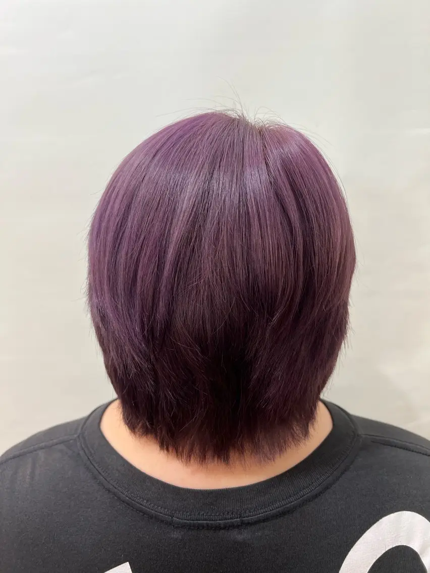 ショート カラー ブリーチ パープルカラー カットモデル募集中 大塚春翔のヘアスタイル