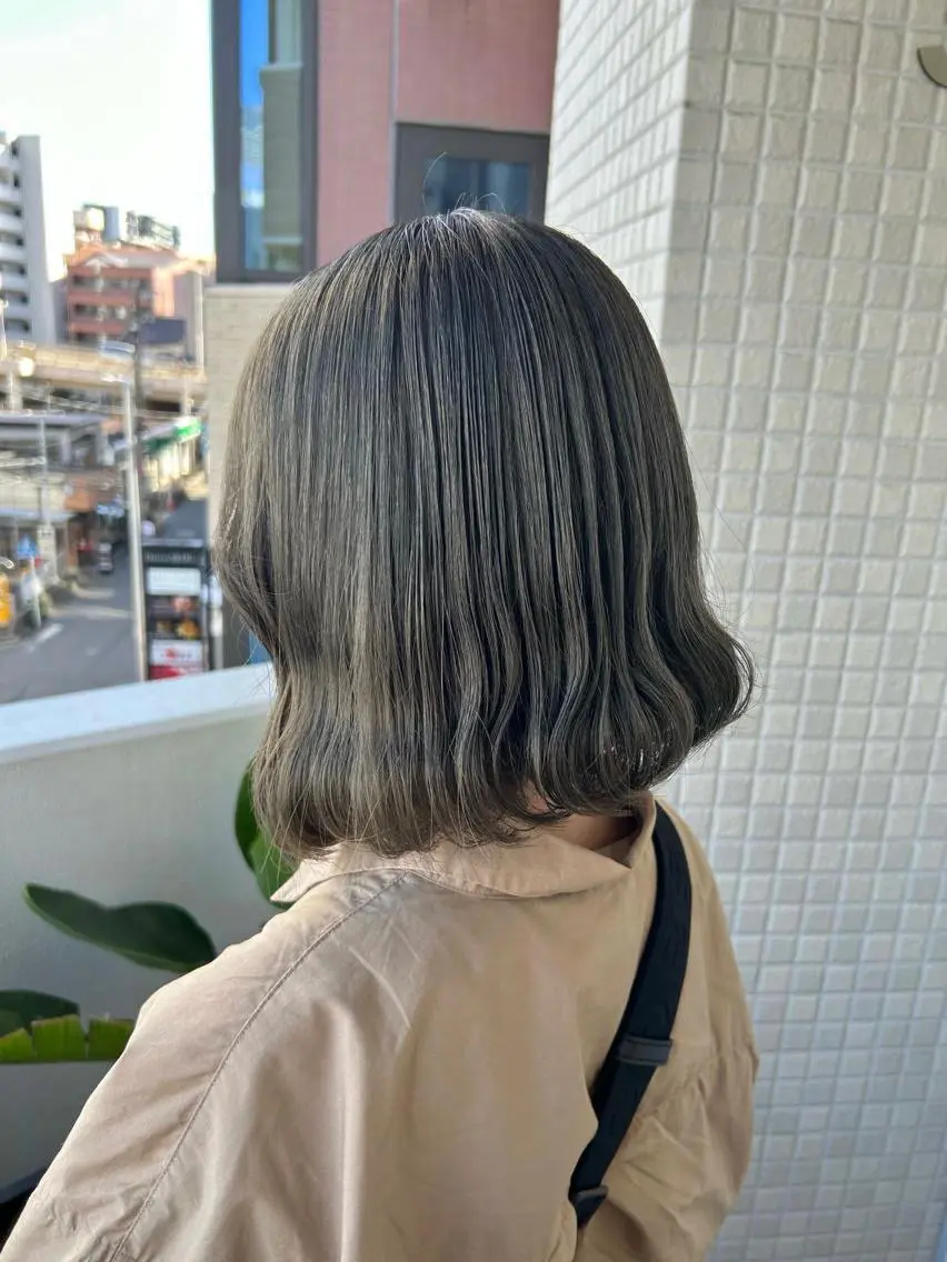 カラー 銀座：似合わせカラー オリーブ🫒アレンジのヘアスタイル