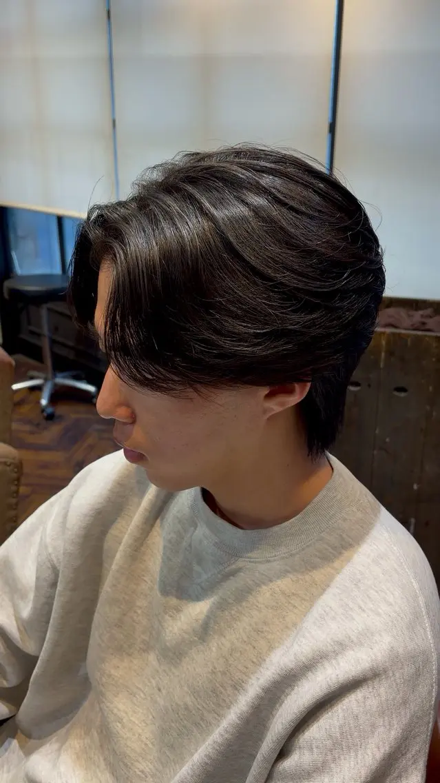 ショート カット パーマ 曲がる縮毛 フェザー ニュアンス 佐々木のヘアスタイル