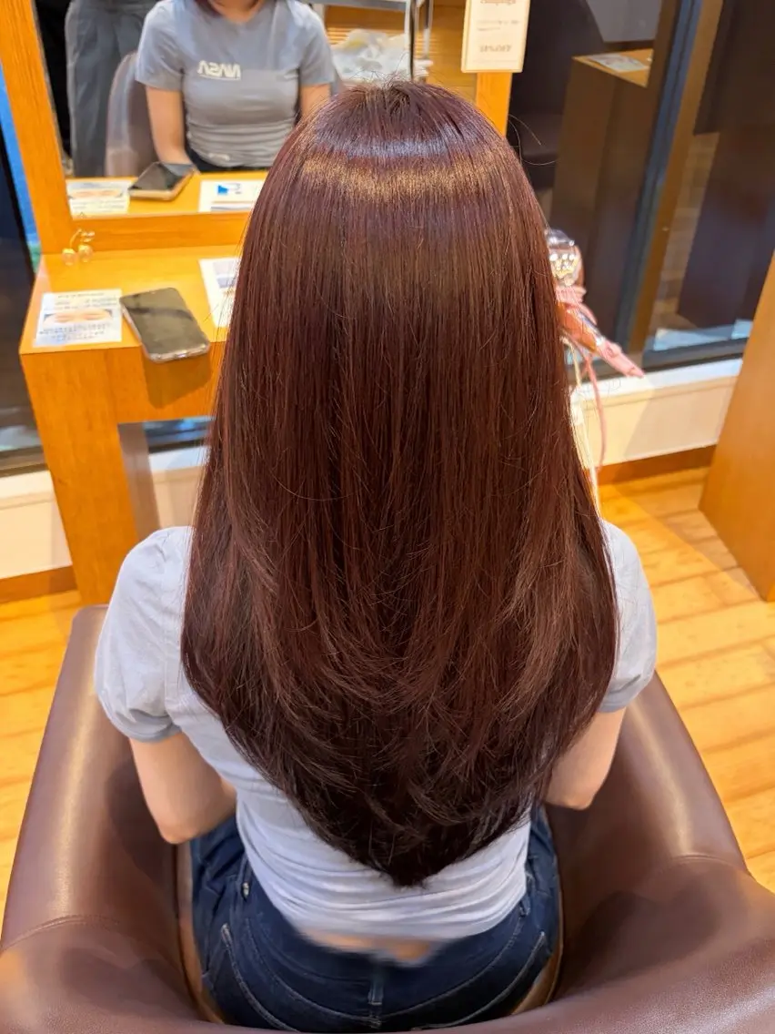 ロング カラー ヘアカラー 安藤 美好/透明感カラーのヘアスタイル