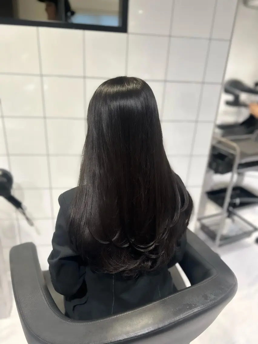 ロング カラー ヘアカラー トリートメント 表参道/透明感カラー /暗髪/ジュキヤのヘアスタイル