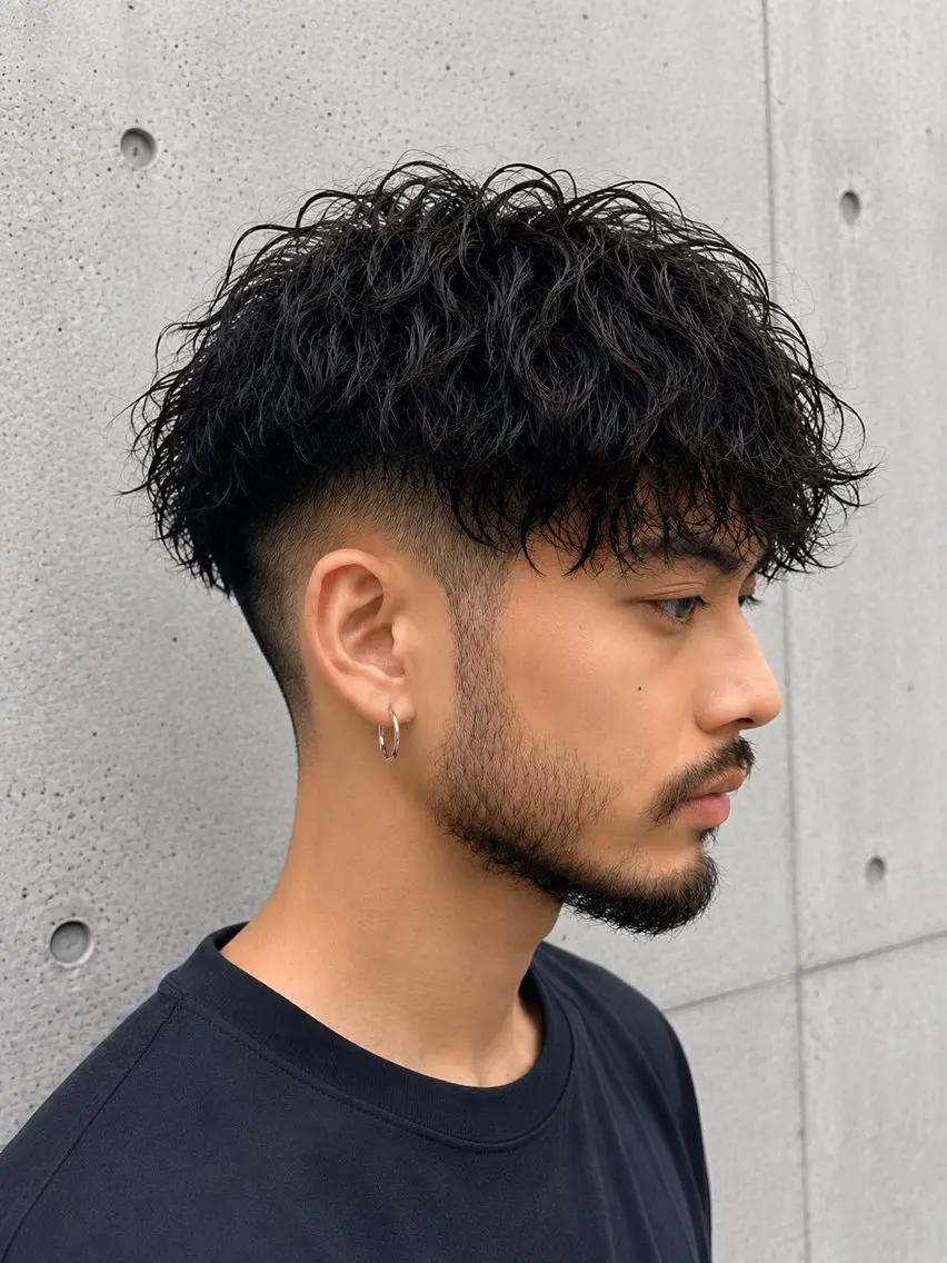 ショート パーマ メンズ カット パーマ メンズ特化/パーマ/ 髪質改善　高野奨馬のヘアスタイル