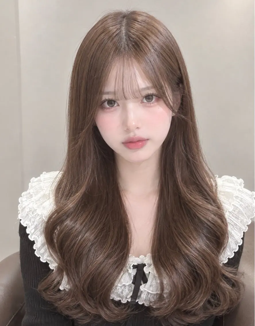 ロング カラー 似合わせカット ヘアカラー 上品♡ブラウン💎 アレンジ🩰Rimiのヘアスタイル