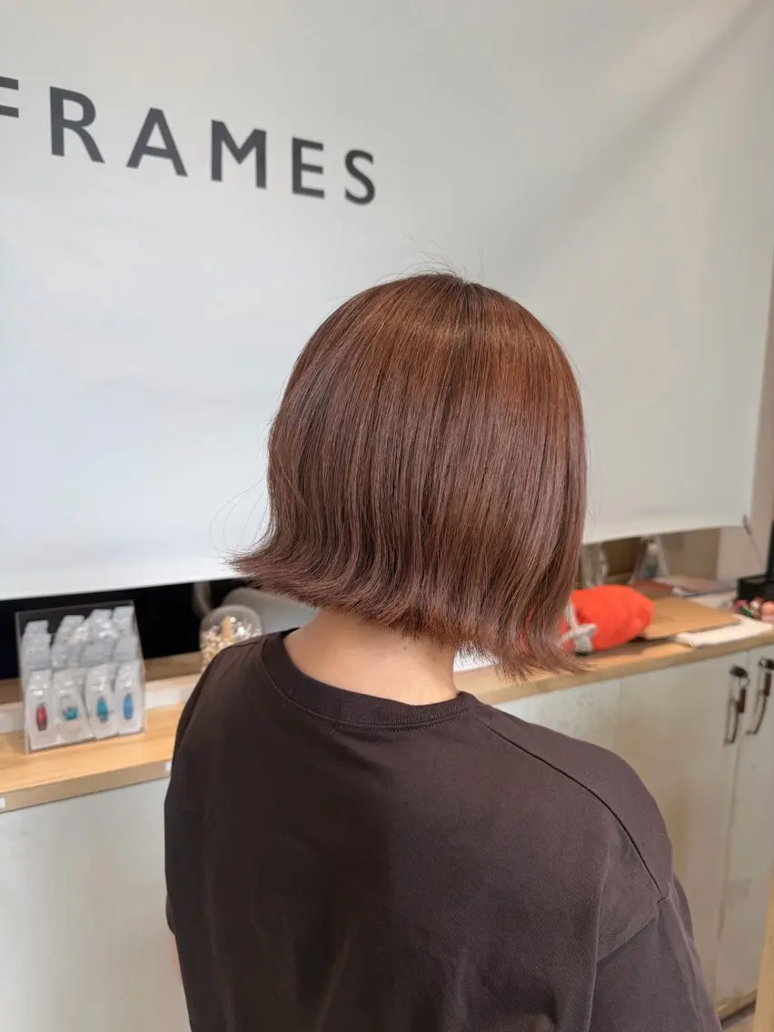 ミディアム カラー カット ヘアカラー トリートメント ヘアセット kana/ frames赤羽のヘアスタイル