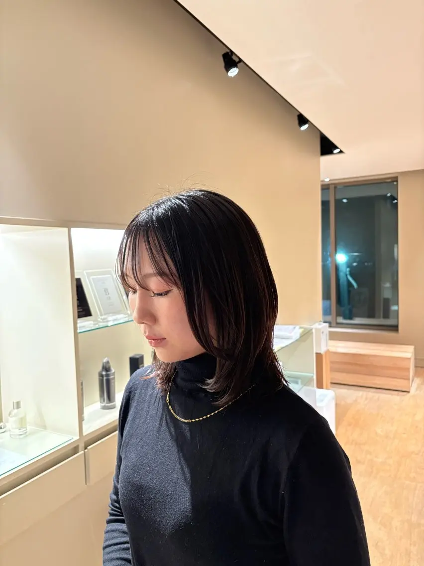 セミロング 北尾 斗唯のヘアスタイル