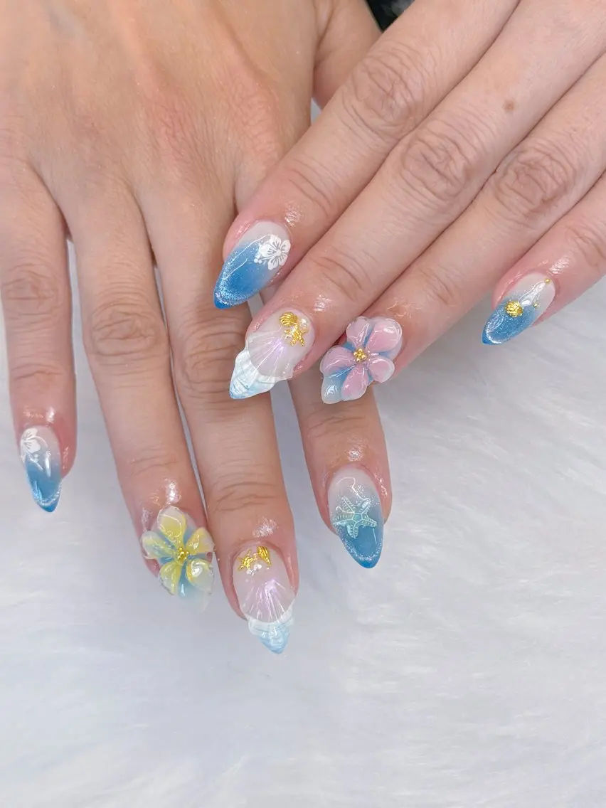 ネイル チークネイル 長さ出し フットネイル 韓国ネイル マグネットネイル Luxe Nailのネイルデザイン