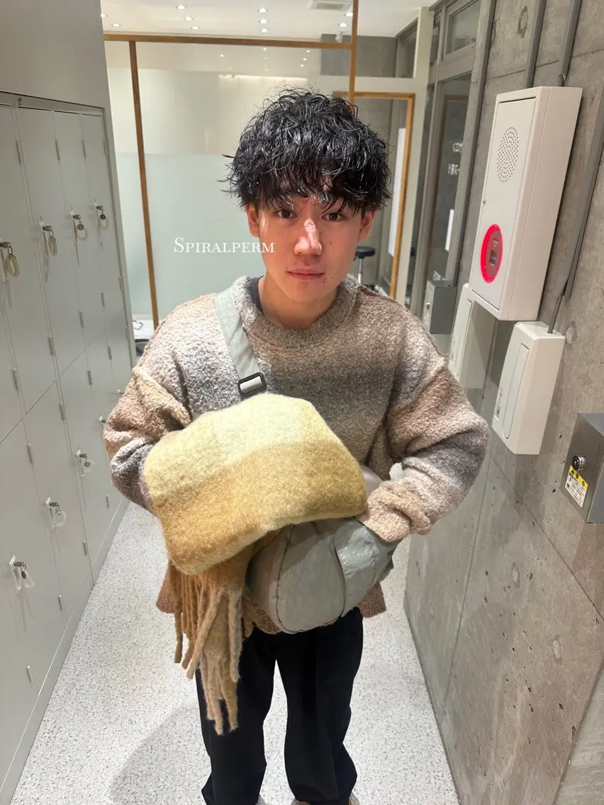 【朝のセットが楽に】メンズカット＋パーマ🌀の写真