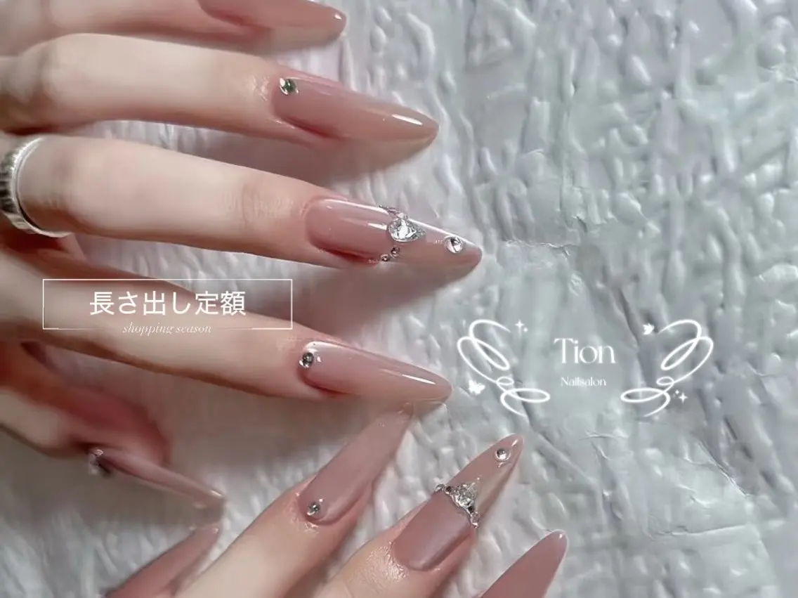 ネイル チークネイル 長さ出し フットネイル フレンチネイル ジェルネイル Nailsalon Tion　川崎店のネイルデザイン