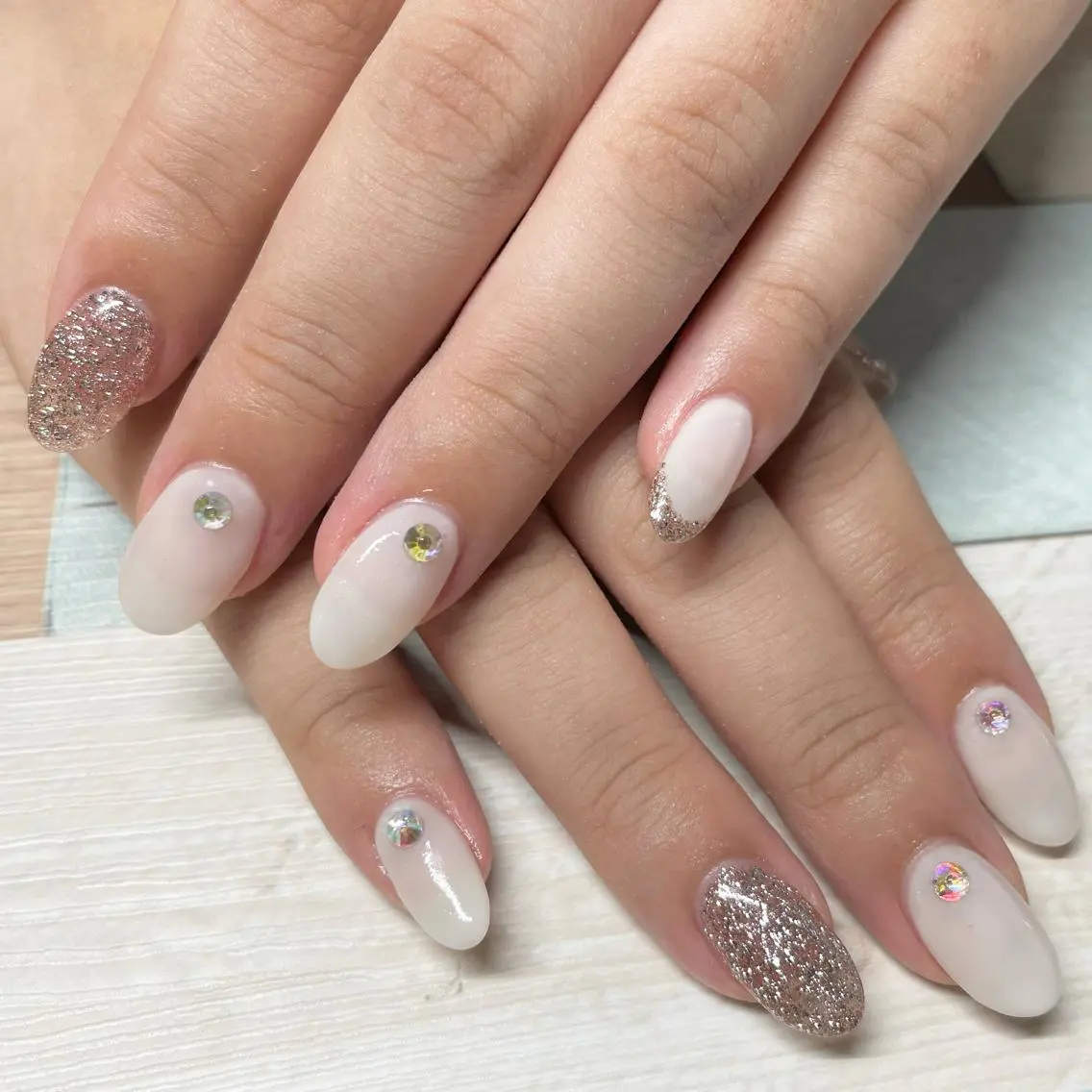 ネイル アートネイル ラメ(グリッター) スカルプネイル MINORI Nail&Waxのネイルデザイン