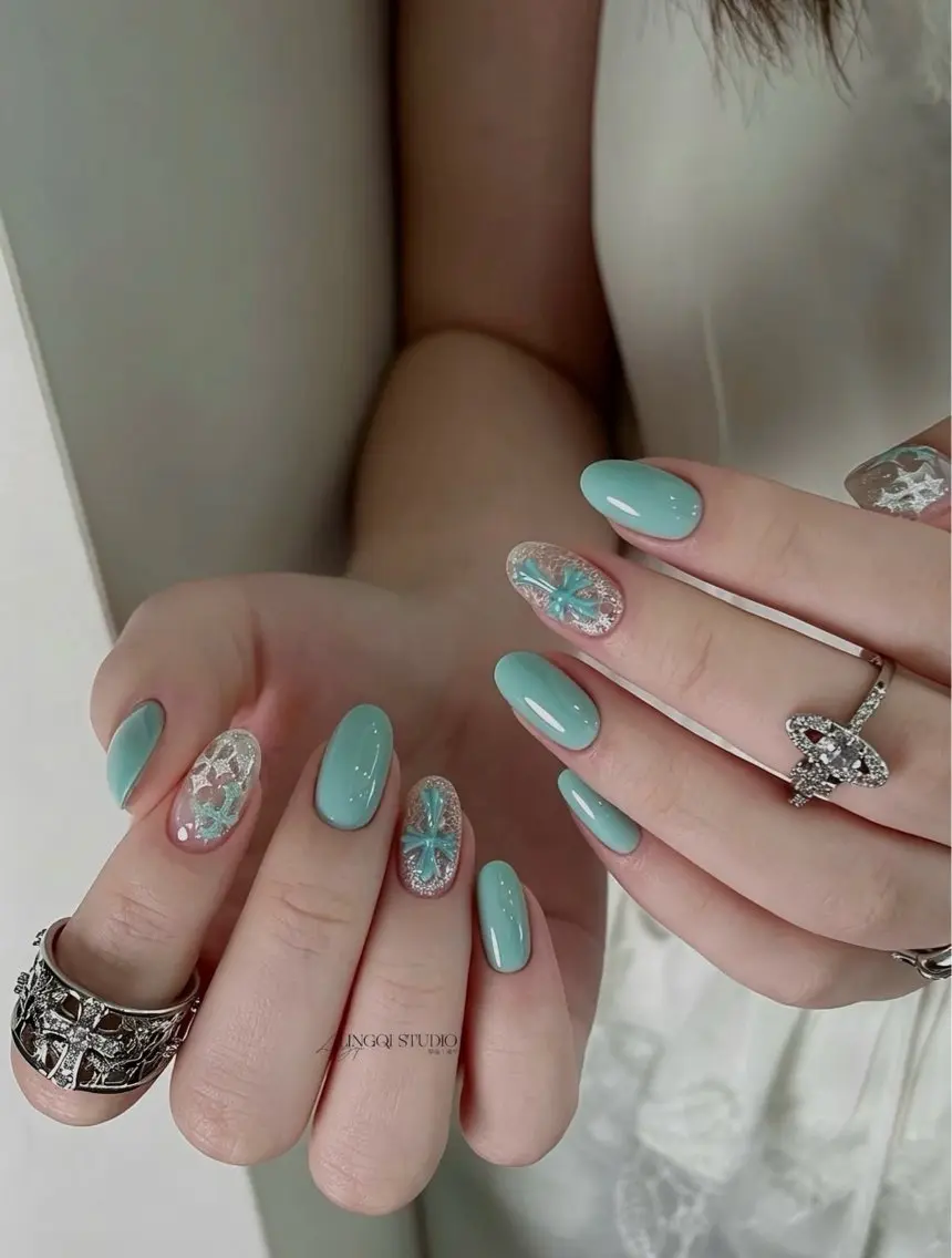 ネイル フレンチネイル グラデーション 韓国ネイル ラメ(グリッター) マグネットネイル ハンドネイル Lumi de nailsのネイルデザイン