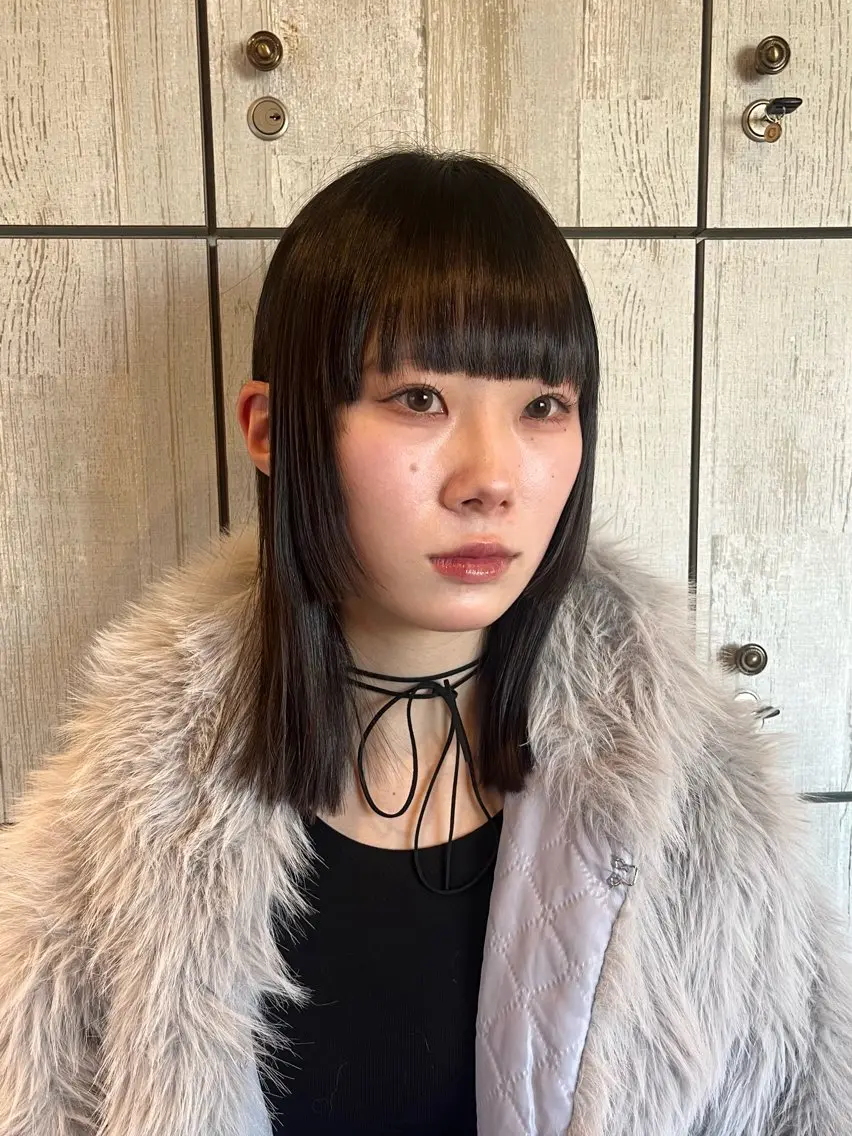 ミディアム ♡ナナコ♡ レイヤー /ブリーチ/艶髪のヘアスタイル