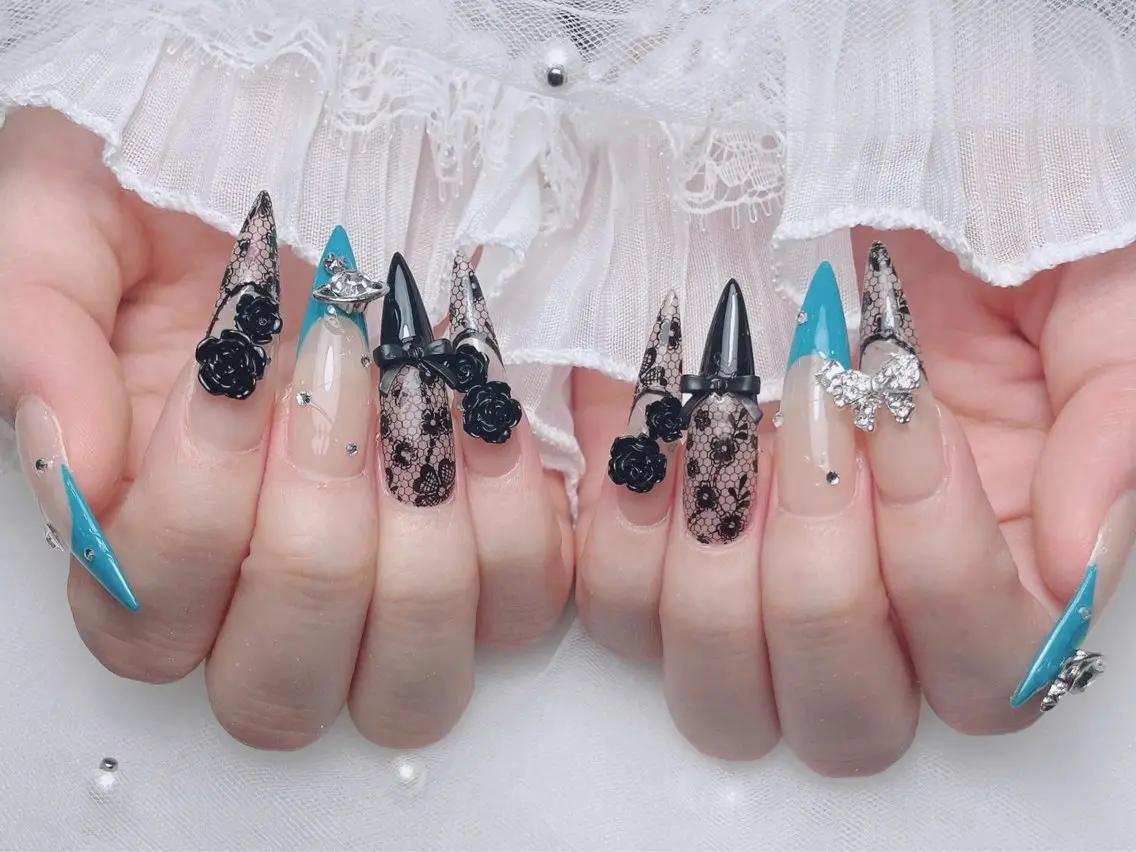 ネイル チークネイル 長さ出し フレンチネイル ジェルネイル ガーリー Sora  Nail Studioのネイルデザイン