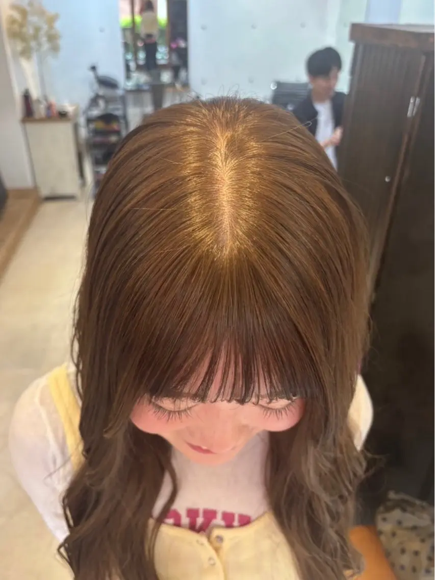 ミディアム カラー 長沼 咲輝のヘアスタイル