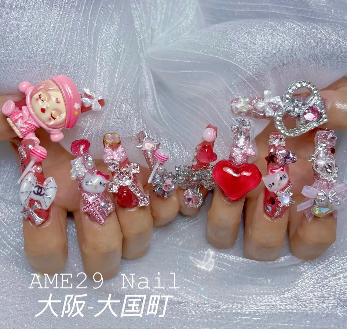 ロング AME29 Nail ネイルサロンのネイルデザイン