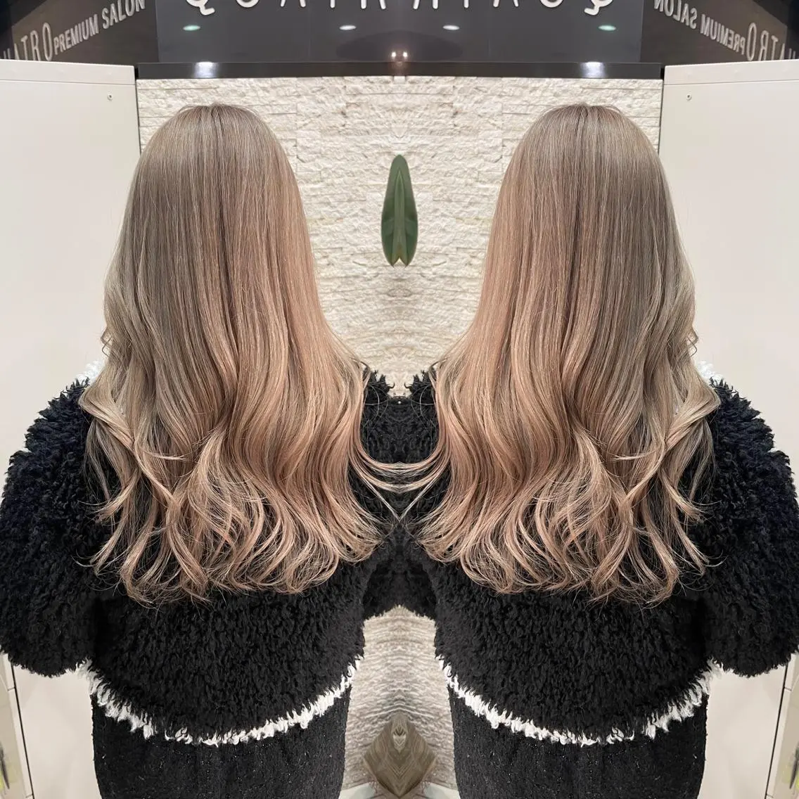 セミロング カット ヘアカラー トリートメント Y Uのヘアスタイル