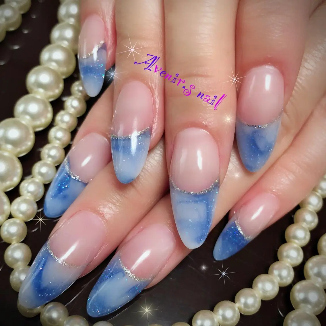 ネイル フレンチネイル 大理石ネイル(マーブル) Home Salon Avenir.のネイルデザイン