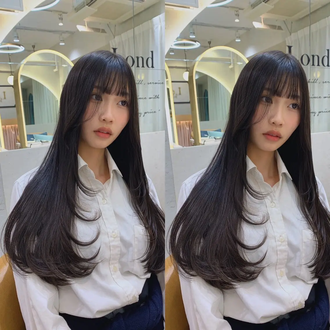ロング カット トリートメント 韓国/ハッシュカット /レイヤー🧸千純のヘアスタイル