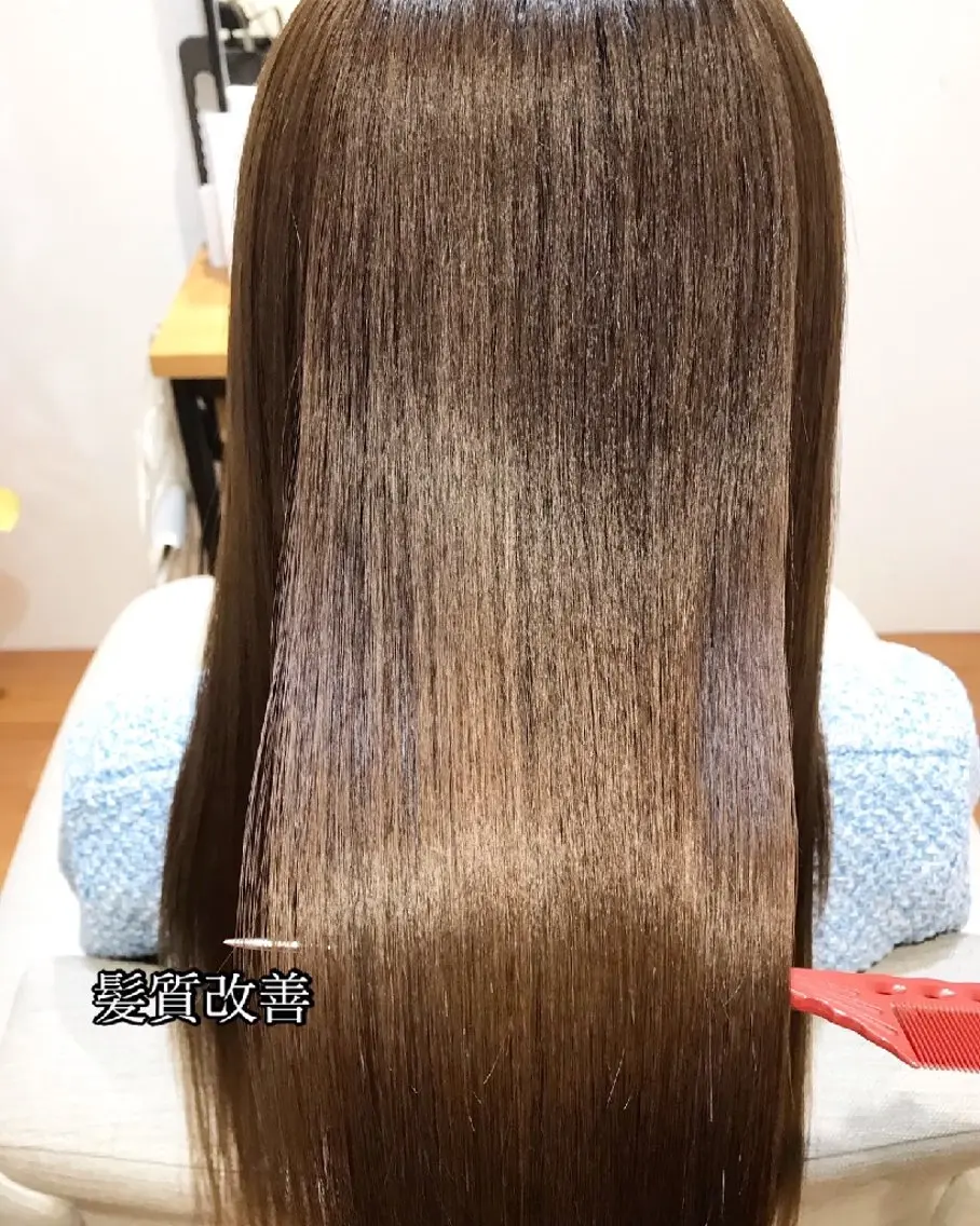 ロング 縮毛矯正 トリートメント fee 草加 【髪質改善】のヘアスタイル