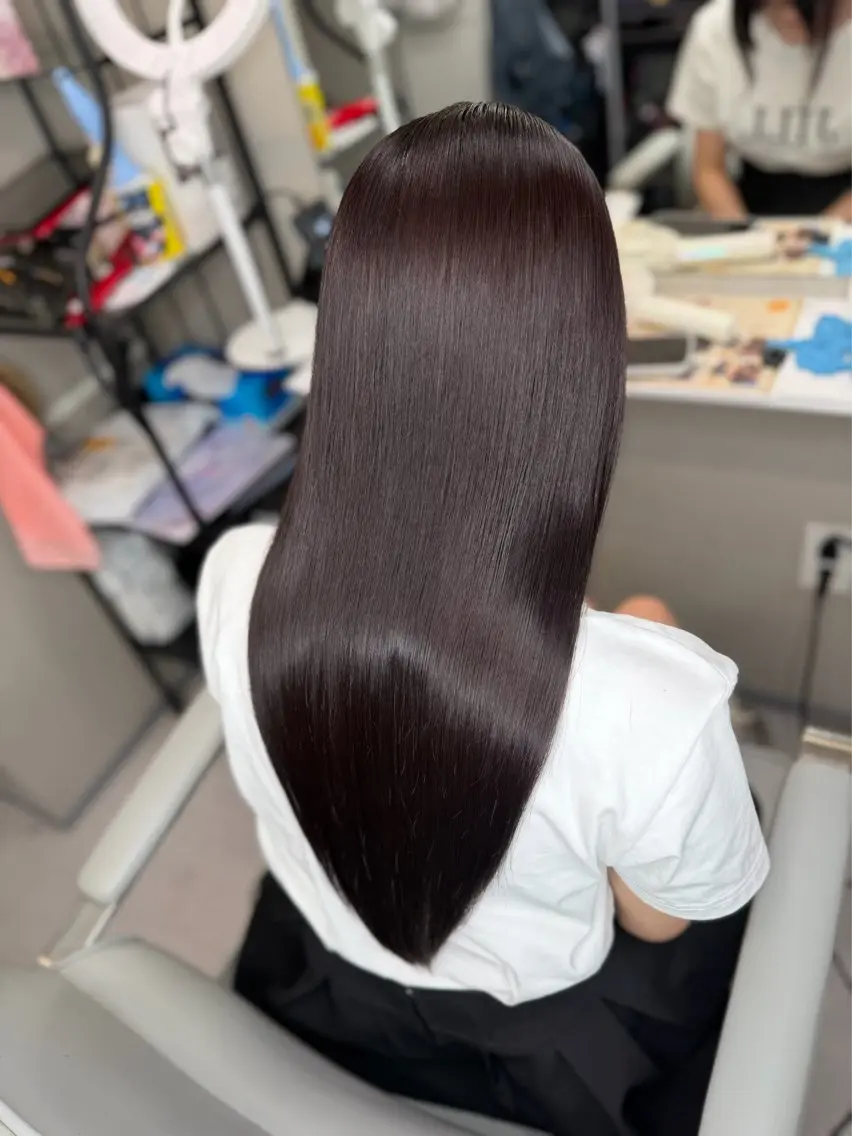 セミロング カラー ブリーチ 透明感カラー ブリーチなしカラー 髪質改善 ヘアカラー トリートメント 今井 勝也のヘアスタイル