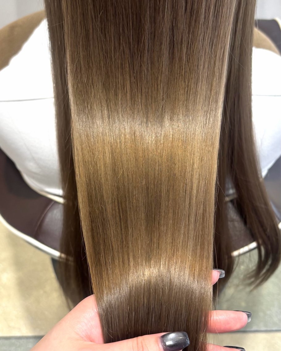 ロング 髪質改善 トリートメント ヘアカラー トリートメント 暖色カラー🎀 顔まわり/ユウユのヘアスタイル