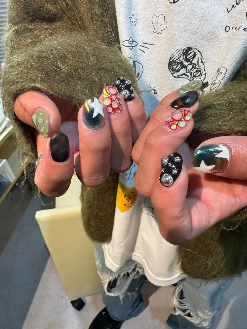 ネイル メンズネイル ハンドネイル AOI✩⡱ 。のネイルデザイン