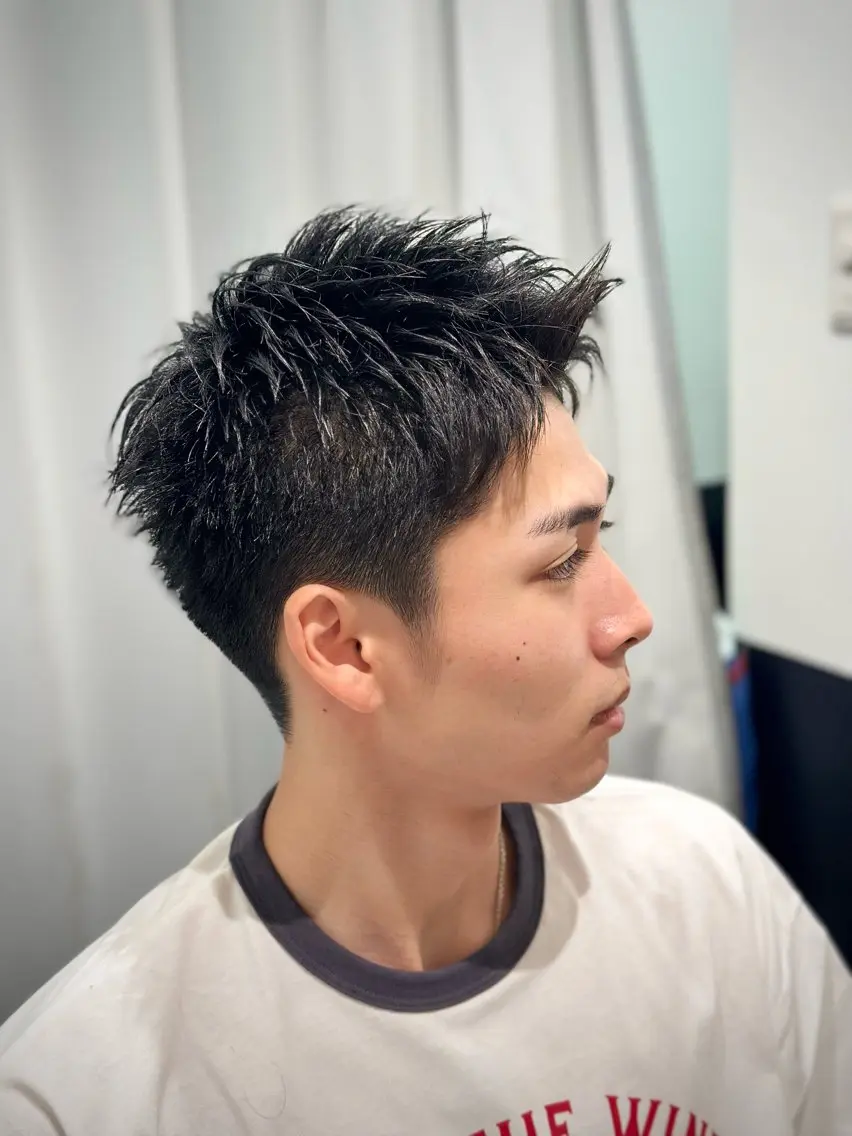 ショート メンズ スパイキーショート ショートヘア 【23時まで営業!】 知念 新菜のヘアスタイル
