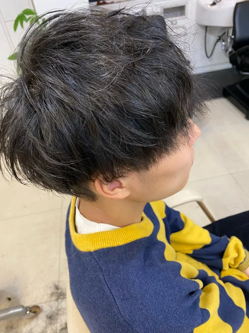 ミディアム カット パーマ トリートメント ヘアセット Hiroshi ヒロシのヘアスタイル