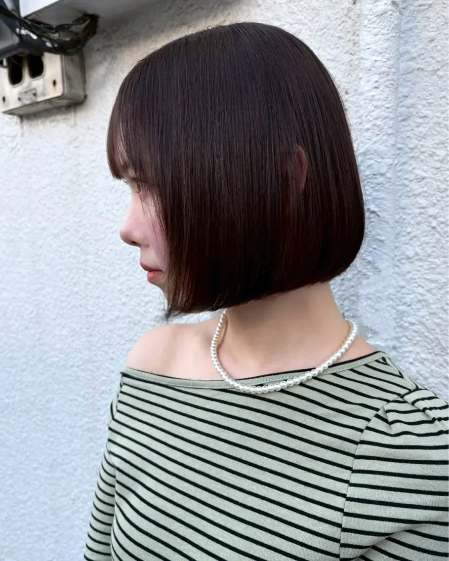 ミディアム ボブ タッセルカット 深澤 帆乃のヘアスタイル